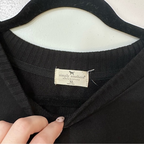 Simply Southern Get Up Let’s Go Shopping skeleton cowboy black pullover size XL - Picture 4 of 7